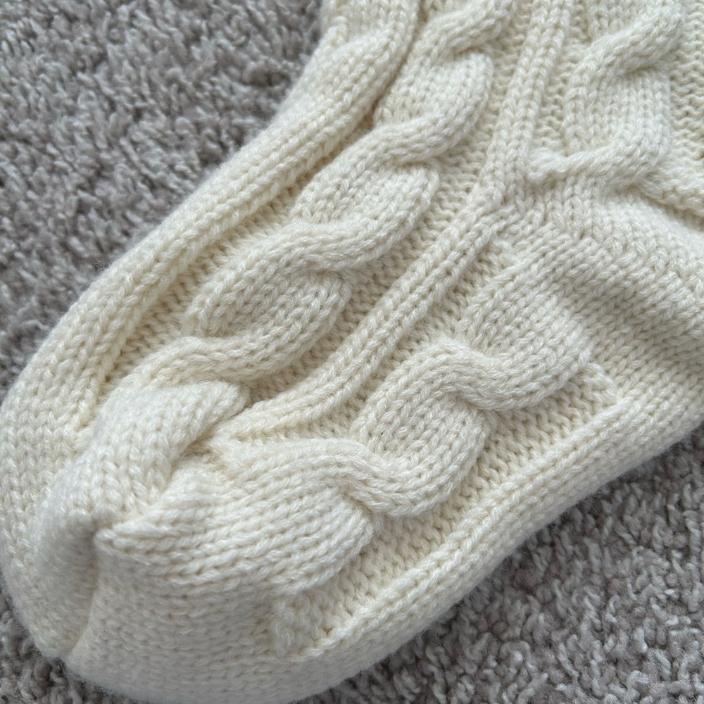 Cream Cable Knit Stocking - Picture 3 of 3